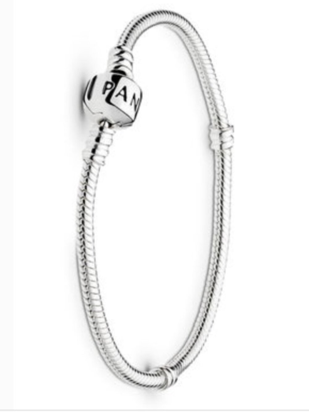 Authentic PANDORA Sterling Silver Charm Bracelet Classic Barrel Clasp Size 7.5cm